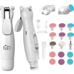 Baby Nail Clippers 20 in 1 by Royal Angels Baby | Safe Electric Baby Nail Trimmer, Baby Nail File Kit, Additional Replacement Heads, Newborn Toddler Toes and Fingernails, Trim and Polish (Blue)